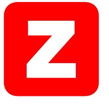 Weißer Buchstabe "Z" auf rotem Quadrat.