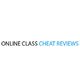 Text: "Online Class Cheat Reviews" in black and blue on a white background.