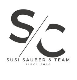 Logo von Susi Sauber & Team mit Buchstaben S/C und Text "since 2020".