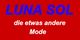 Text auf rotem Hintergrund: "LUNA SOL die etwas andere Mode".