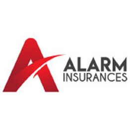 Red "A" logo with "ALARM INSURANCES" in black text on the right.