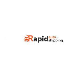 Logo of Rapid Auto Shipping with stylized car design in orange and black text.