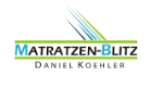 Logo von Matratzen-Blitz mit grün-blauem Design und dem Namen Daniel Koehler darunter.
