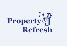 "Property Refresh" text with a hand making an OK sign and sparkling stars around it.