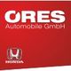 Rotes Logo mit weißem Text: "ORES Automobile GmbH", darunter Honda-Logo.