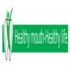 Green logo with "Healthy mouth-Healthy life" and a tooth symbol with a person inside.