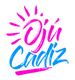 Logo colorido con texto "Ojú Cádiz" y un dibujo de sol rosa.