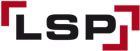 Logo mit schwarzem "LSP" und roten eckigen Klammern an den Ecken.