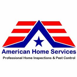 Logo of American Home Services with a blue star and red, white stripes.