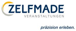 Logo von Zelfmade Veranstaltungen mit Slogan: "Präzision erleben."