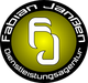 Logo mit gelbem Kreis, weißen Initialen und Text: "Fabian Jansen Dienstleistungsagentur".