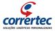 Logotipo da Corrertec com texto "Soluções Logísticas Personalizadas" abaixo.
