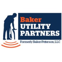 Silhouette of a worker with "Baker Utility Partners, Formerly Baker-Peterson, LLC" text.