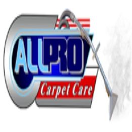 All Pro Carpet Care logo with a steam cleaning wand on the right.