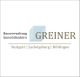 Logo von "Greiner" Hausverwaltung mit Städten: Stuttgart, Ludwigsburg, Böblingen.