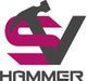 Logo mit einem Hammer über großen Buchstaben "SV" und darunter dem Wort "HAMMER" in Grau.