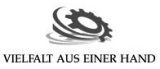 Zahnrad-Logo mit Text "Vielfalt aus einer Hand".