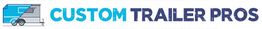 Blue and gray trailer logo with "Custom Trailer Pros" in bold blue and dark blue text.
