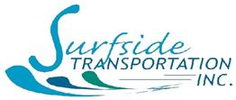 Logo of Surfside Transportation Inc. with stylized blue text and wave design.