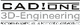 Logo mit Text "CAD!ONE 3D-Engineering" und Slogan in kleinerer Schrift darunter.