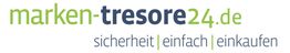 Logo mit Text: "marken-tresore24.de - sicherheit | einfach | einkaufen".