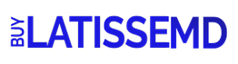 Text logo: "BUY LATISSE" in bold blue and black letters.