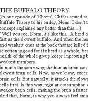 The Buffalo-and-Beer-Theory