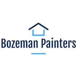 Logo of Bozeman Painters with a simple house roof design above the text.