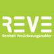 Grünes Logo mit weißem Text: "REVE, Reichelt Versicherungsmakler".
