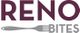 Text "Reno Bites" with a fork symbol under "Reno" in the logo.