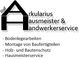 Logo für Hausmeister- und Handwerker-Service mit Leistungen wie Bodenlegearbeiten und Bautenschutz.