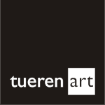 Schwarzes Logo mit dem Text „tueren art“ in Weiß.