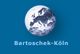 Globus mit Europa auf blauem Hintergrund, darunter der Text "Bartoschek-Köln".
