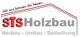 "Logo von STS Holzbau: Neubau, Umbau, Bedachung mit dem Slogan 'Mit uns können Sie bauen...'"