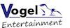 Logo mit Schriftzug "Vogel Entertainment", daneben ein stilisierter Vogel in Blau.