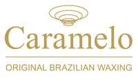 Logo mit Schriftzug "Caramelo" und "Original Brazilian Waxing" in Gold.