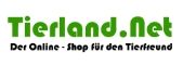 Logo von "Tierland.Net" mit Slogan: "Der Online-Shop für den Tierfreund".
