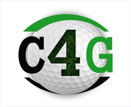 Logo with "C4G" over a golf ball, featuring green and black colors.