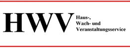 HWV-Logo mit dem Text: Haus-, Wach- und Veranstaltungsservice in schwarzer Schrift auf Weiß.