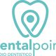 Logo di Dental Point: un dente stilizzato con un puntatore all'interno, testo sotto.