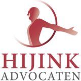 Logo van Hijink Advocaten met gestileerde afbeelding van persoon met open armen.