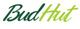 "Bud Hut logo with green gradient text on a white background."