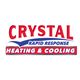 Logo for Crystal Rapid Response Heating & Cooling, featuring red and blue text.