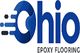 Ohio Epoxy Flooring logo with blue "O" resembling a swirl and text underneath.