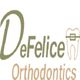 "DeFelice Orthodontics logo with a tooth graphic featuring braces."