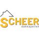 Logo van "Scheer dakkapellen" met huisdak lijn en gele letters.