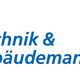 Blaues Logo zeigt drei "T"s und den Text "Technik & Gebäudemanagement".