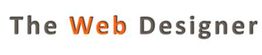 Logo mit dem Text "The Web Designer", wobei "Web" in Orange und die anderen Wörter in Grau sind.