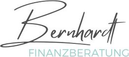 "Logo mit Schriftzug 'Bernhardt Finanzberatung' in stilvollem Font."