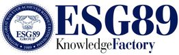 Logo di ESG89 Knowledge Factory, con motto "Nulla di grande è mai stato raggiunto senza entusiasmo".